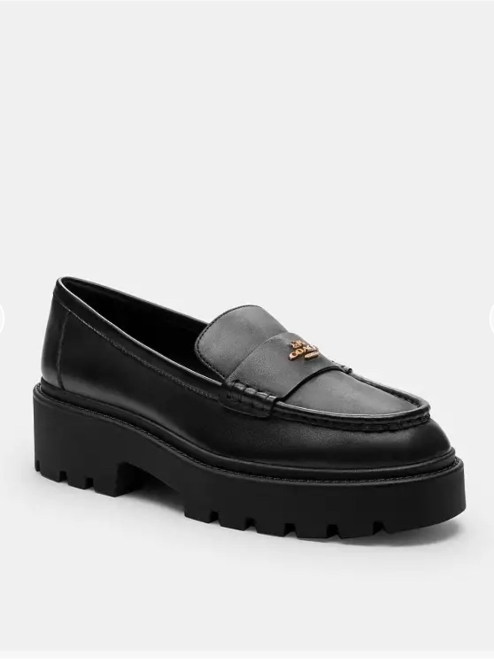 Coach Black Lucy Leather Loafer